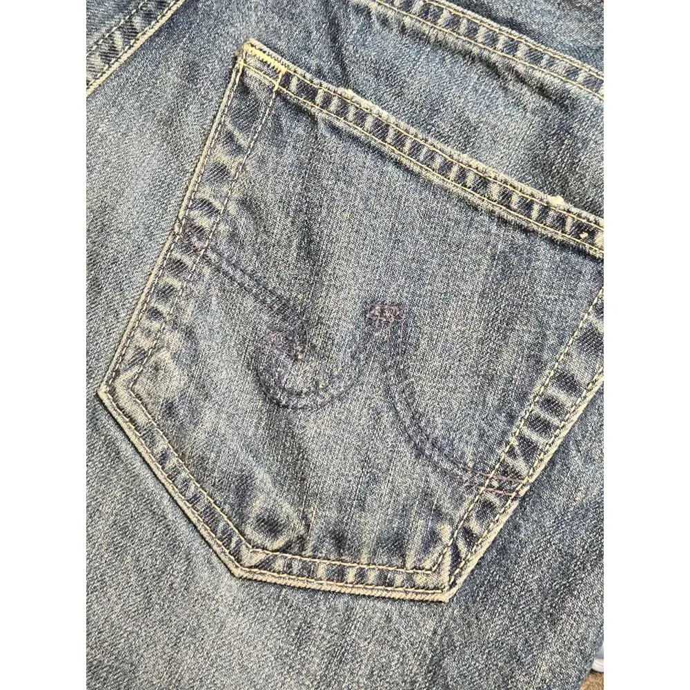 AGOLDE Parker High Rise Relaxed Cutoff Denim Shorts Blue Size 25